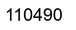 Number 110490 black image