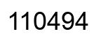 Number 110494 black image