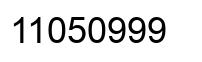 Number 11050999 black image