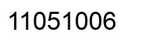 Number 11051006 black image