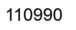 Number 110990 black image