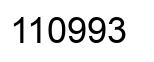 Number 110993 black image