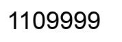 Número 1109999 imagen negro