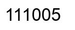 Number 111005 black image