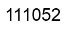 Number 111052 black image