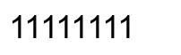 Número 11111111 imagen negro