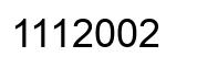 Number 1112002 black image