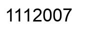 Number 1112007 black image