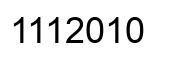 Número 1112010 imagen negro