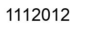 Number 1112012 black image