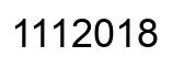 Number 1112018 black image