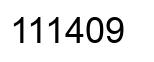 Number 111409 black image