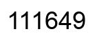 Number 111649 black image