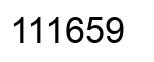 Number 111659 black image