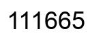 Number 111665 black image