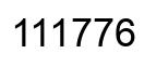 Number 111776 black image