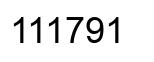 Number 111791 black image