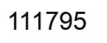 Number 111795 black image