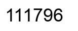 Number 111796 black image