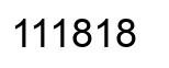 Number 111818 black image