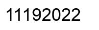 Number 11192022 black image