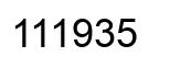 Number 111935 black image