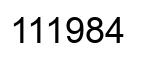 Number 111984 black image