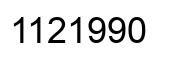 Number 1121990 black image