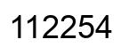 Number 112254 black image