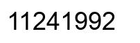 Número 11241992 imagen negro