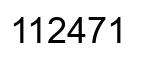 Number 112471 black image