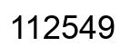 Number 112549 black image