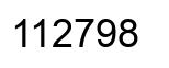 Number 112798 black image
