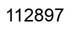 Number 112897 black image