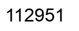 Número 112951 imagen negro