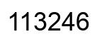 Number 113246 black image