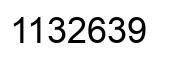 Number 1132639 black image