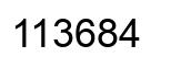 Number 113684 black image