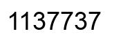 Number 1137737 black image
