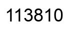 Number 113810 black image