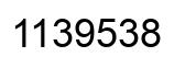 Number 1139538 black image