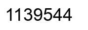 Number 1139544 black image