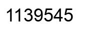 Number 1139545 black image