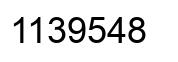 Number 1139548 black image