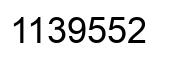 Number 1139552 black image