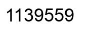 Number 1139559 black image