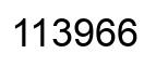 Number 113966 black image