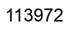 Number 113972 black image