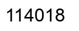 Number 114018 black image