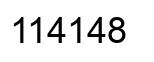 Number 114148 black image